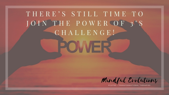 here’s still time to join the Power of 3’s Challenge!